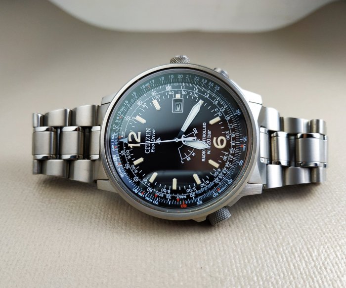 【日本原裝 中古良品 已售出~】星辰錶 CITIZEN PROMASTER PMD56-2771 鈦金屬 都市飛行 光動能電波腕錶