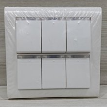 DIY水電材料 台昱牌 晨光大面板系列 6開關 TYL-A586