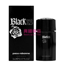 Black XS Paco Rabanne 男性淡香水 5ml Eau de 小香【特價】§異國精品§