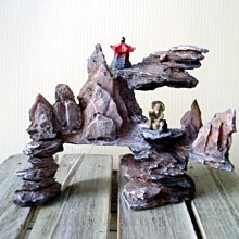 微笑的魚水族☆【仿真岩石山(大)  ED053】14x5.5x10cm