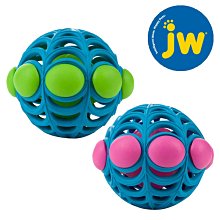 美國JW 嗶嗶網狀造型球（中）DK-43198 顏色隨機出貨~嗶嗶聲 可塞零食 抗憂鬱玩具 狗玩具