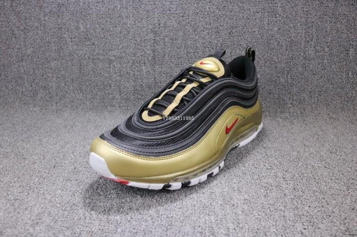 Nike Air Max 97 OG 黑金 子彈 氣墊 經典 休閒運動慢跑鞋  男鞋 AT5458-002