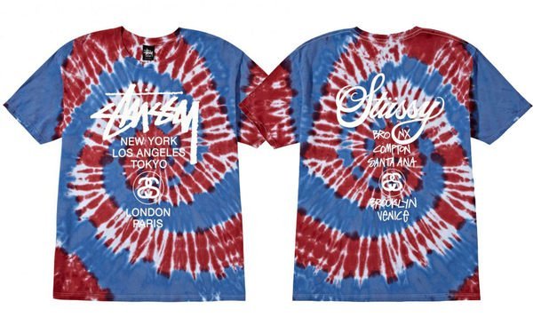 【 超搶手 】全新正品 2013 A/W 秋冬 最新款 STUSSY SS WT SWIRL II TEE 世界巡迴 渲染 藍色 S M L