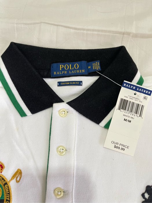 Polo Ralph Laure美國官網版 大馬刺繡網眼polo衫 M/號 肩線42公分 胸寬50公分 衣長70公分 美國購入 全新正品 現貨在台一件