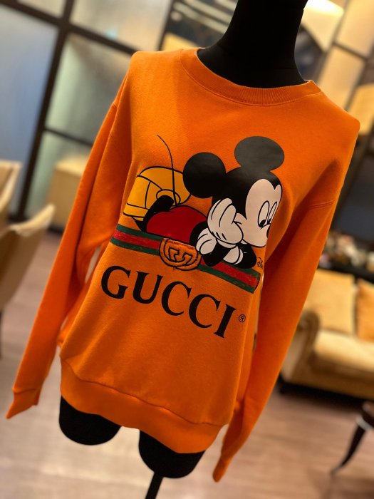 Gucci 橘色米奇長袖T恤 we11122338