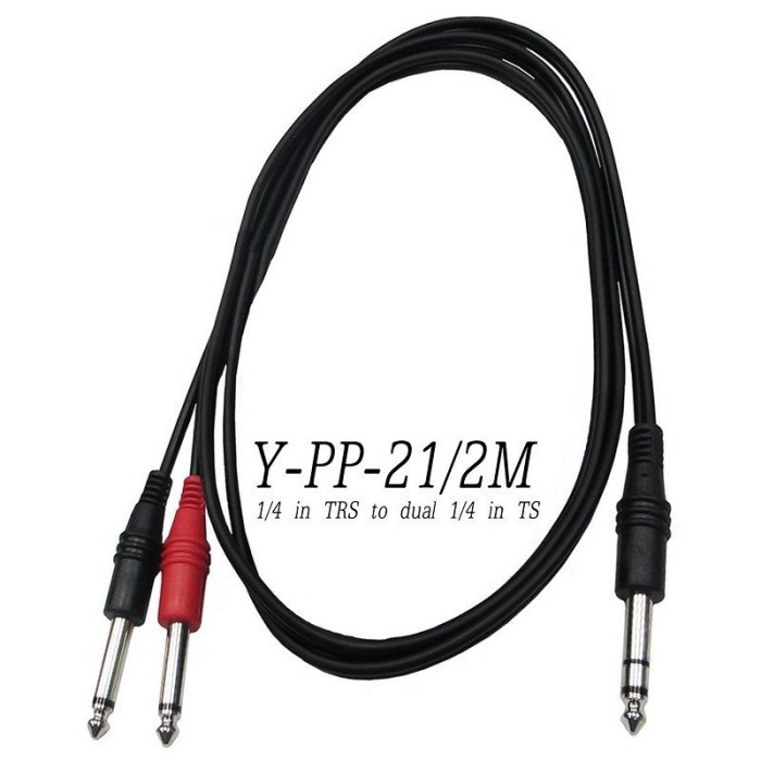 ☆唐尼樂器︵☆台製 Stander Y-PP-21 Y Cable Y型線 立體聲轉單聲道導線 Boss FS-6 可用