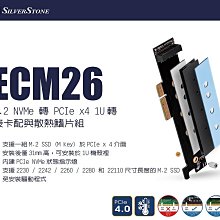小白的生活工場*銀欣 ECM26 支援一組M.2 SSD (M key) 於PCIe x 4介面/支援1U機殼