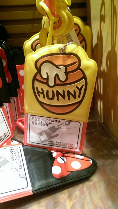 ***日本帶回***東京迪士尼 小熊維尼 抽拉式 票卡夾 零錢包♪☆♪