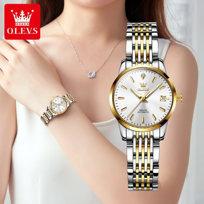 【6635】明星代言歐利時品牌手錶全自動機械錶簡約薄款女士手錶女