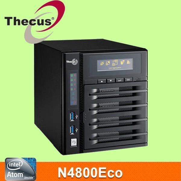 5Cgo【權宇】Thecus 4-Bay NAS N4800ECO N4800 ECO 網路儲存伺服器 RJ-45*2