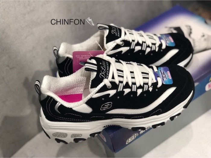 慶豐體育? skechers D'LITES X Charli XCX 復古鞋 休閒鞋 黑白 鑽 熊貓 ?