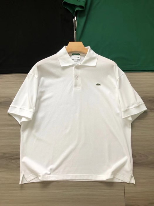 【風口潮流】Lacoste 經典小標LOGO 休閒短袖POLO衫 黑色 白色 綠色＊3色S~XL。B30707