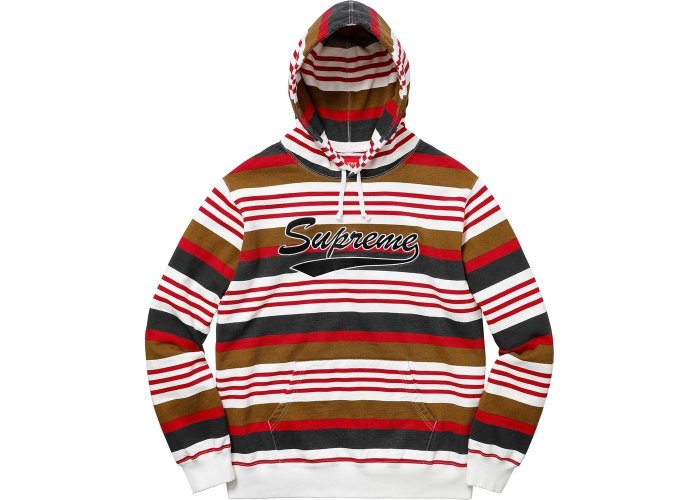 日貨代購CITY】2018SS Supreme STRIPED HOODED SWEATSHIRT 帽TEE