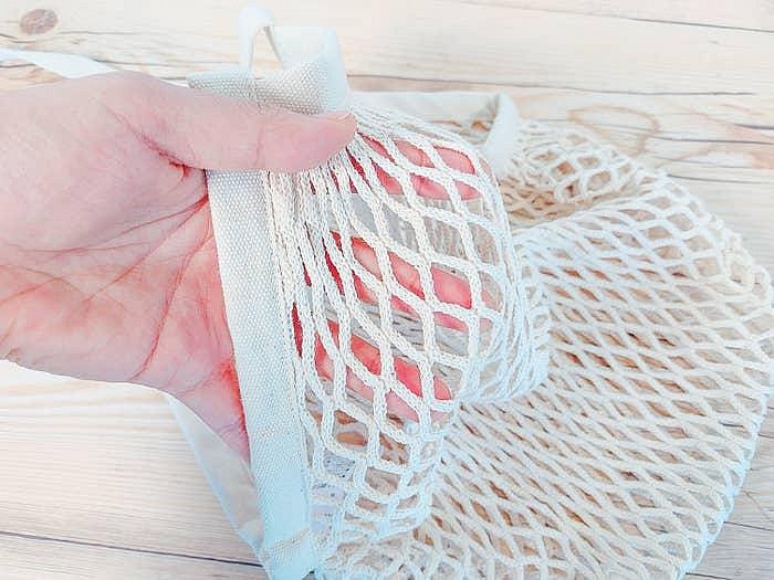 日本 MUJI 無印良品 收納網袋 棉質網袋 編織網袋 購物袋 環保袋 網格袋＊小容容＊