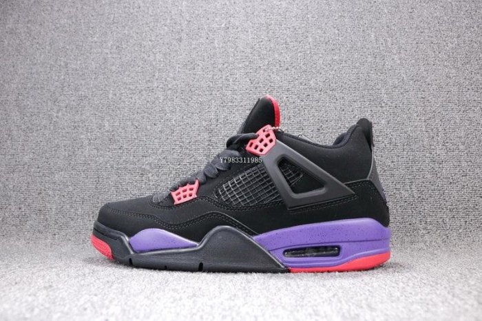 Air Jordan 4 “Raptors”黑紫 經典 中筒 休閒運動籃球鞋 男鞋 AQ3816-056