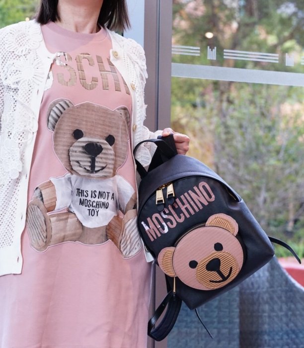 Moschino Teddy Bear Backpack 小型後背包 紙箱熊 黑 現貨