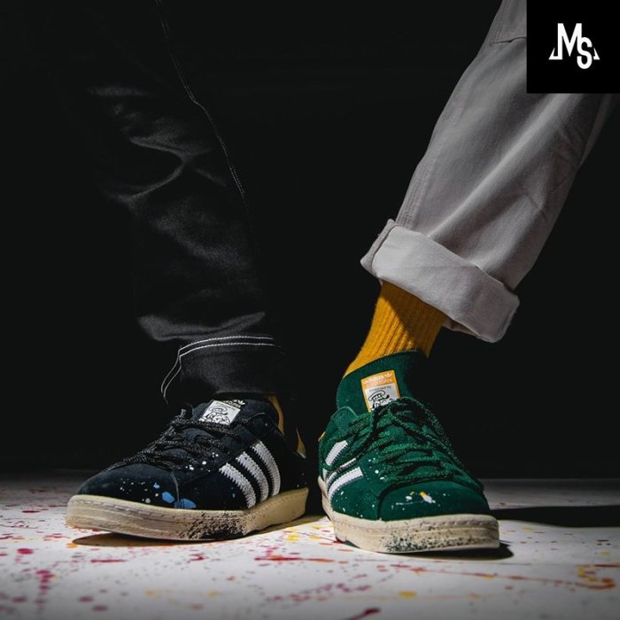 ❤全臺最低價&LF奢品匯❤愛迪達atmos x Adidas Campus 80s黑綠色復古休閑板鞋GY7005/06