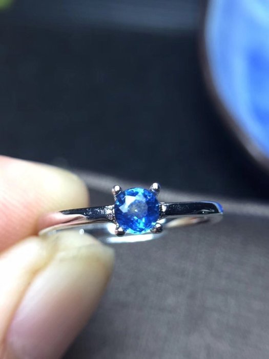 【藍寶石戒指】天然藍寶石戒指 火彩美 簡約時尚