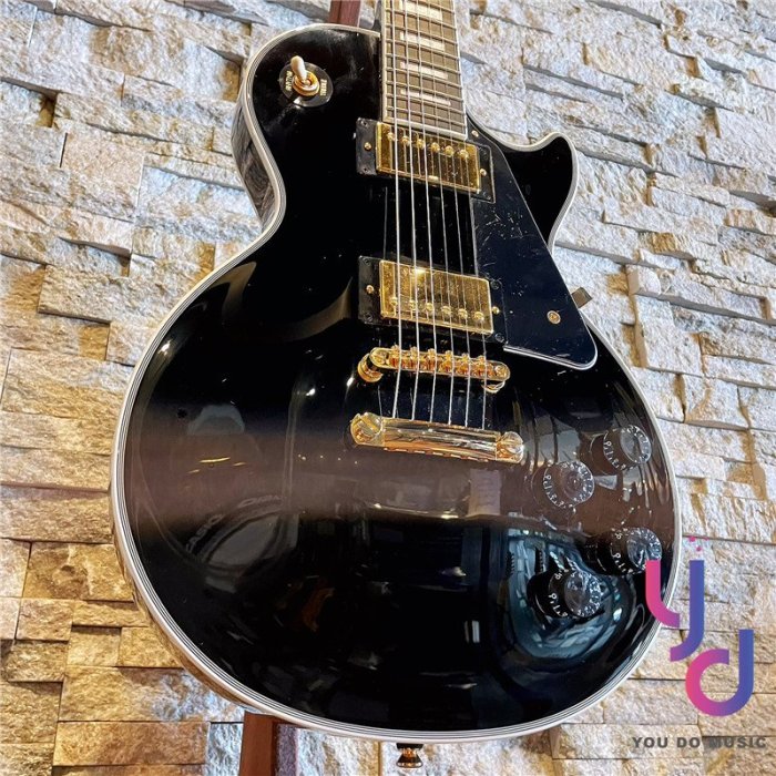 【終身保固】分期免運 贈硬盒/千元配件 Epiphone Les Paul Custom 黑色 電吉他 雙線圈 孤獨搖滾