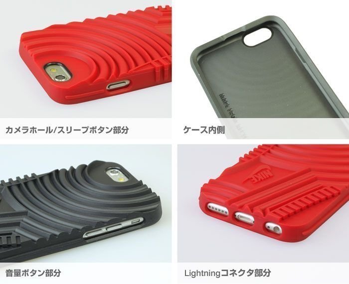 南 2015 6月 NIKE AIR FORCE 1 IPHONE 6 CASE  黑 紅 鞋底 手機殼 手機套 保護殼