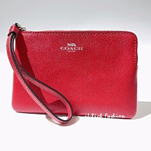 就愛精品店❤️ COACH 紅色防刮皮革馬車款手拿包 #58032