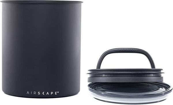 【日本代購】Airscape 咖啡豆密封罐 容量2.2磅 黑色