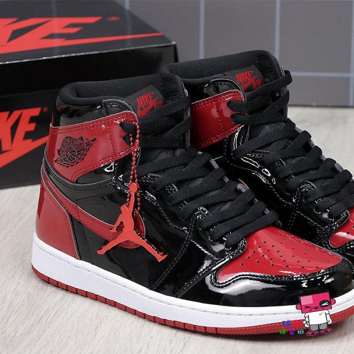 球鞋補習班NIKE AIR JORDAN 1 OG PATENT BRED 黑紅禁穿漆皮男555088