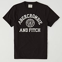 【A&F男生館】☆【Abercrombie&Fitch徽章刺繡短袖T恤】☆【AF008B1】(XS-S-M)