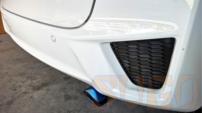 SUGO汽車精品 本田 HONDA FIT 3/3.5代 專用鈦藍尾飾管