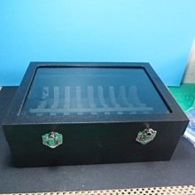 【競標網】漂亮黑皮布玻璃珠寶手鐲收納盒20格24*18公分(回饋價便宜賣)限量10組(賣完恢復原價800元)