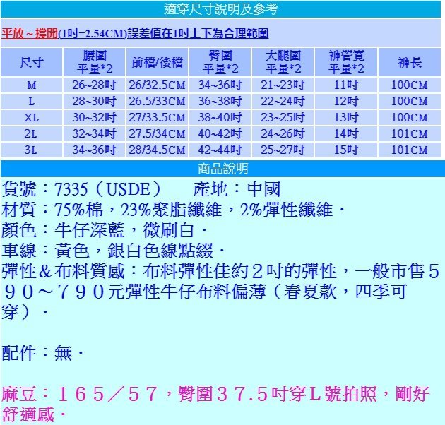 ．忍者熊．【7335】【中腰加大】夏天好朋友薄布親膚感深色超顯瘦煙管彈性牛仔褲↗M-3L