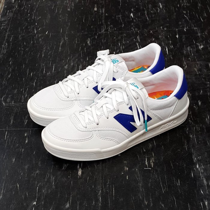 new balance nb 300 WRT300CE 白色 全白 藍色 寶藍色 彩色 雪白色 平底 網布 皮革