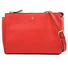 【茱麗葉精品】【全新精品 優惠中】TORY BURCH 74101 雙T LOGO荔枝皮革斜背包.紅 現貨