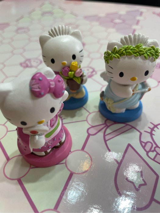 Hello kitty 環遊世界跳棋組 立體跳棋 公仔擺飾