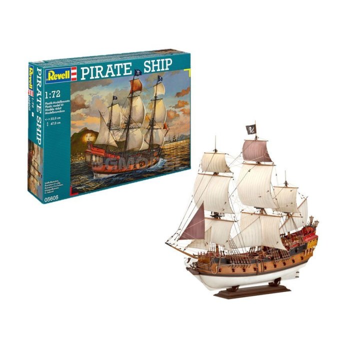 現貨熱銷-3G模型 利華塑料拼裝艦船 05605 Pirate Ship 海盜船 1/72~特價