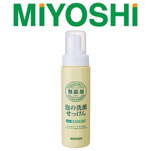日本 MIYOSHI 無添加泡沫洗面乳 200ml【4537130120019】日本製洗面乳 純天然 無添加