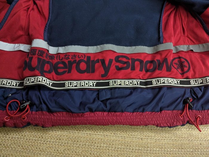 Superdry Snow 深藍色連帽滑雪外套 雪衣外套 保暖外套 XXS 小尺寸 小尺碼
