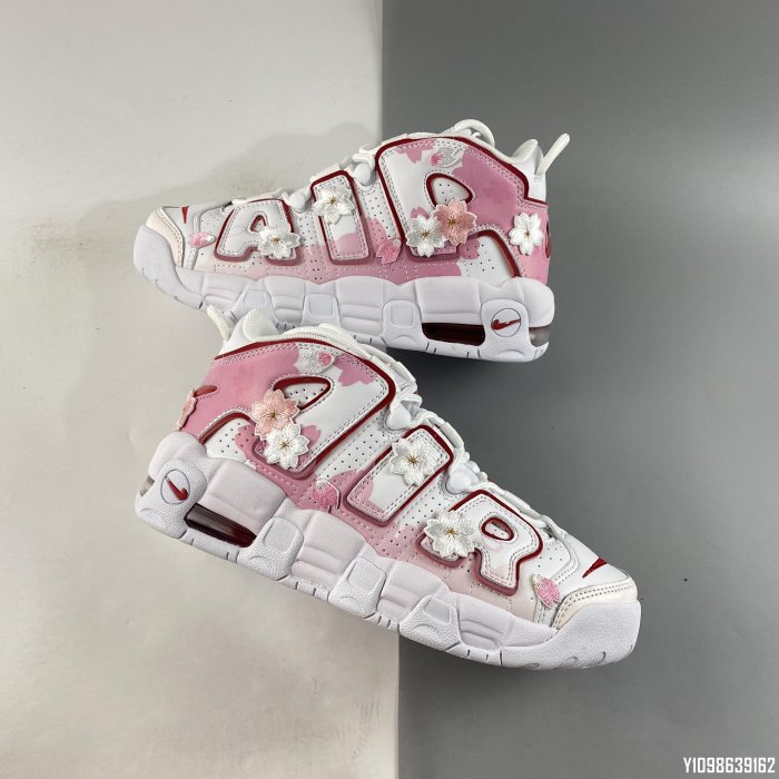 NIKE Air More Uptempo 96 QS 白粉 櫻花 皮蓬 氣墊籃球鞋DJ5988-100 36-40