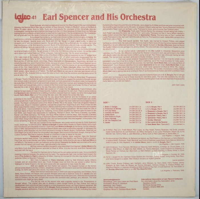 黑膠唱片 Earle Spencer and His Orchestra