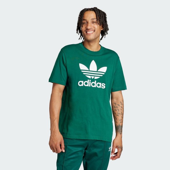 【RTG】ADIDAS OG TREFOIL TEE T恤 綠色 基本款 經典 大LOGO 三葉草 男款 IR7976