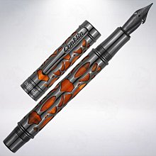 美國 Conklin Endura Deco Crest 鋼筆: 橘色/槍灰色