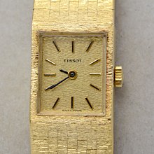 《寶萊精品》Tissot 天梭金金色方型手動女子錶