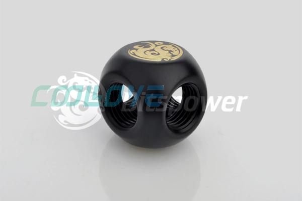 小白的生活工場*Bitspower (BP-CBQMB) G1/4 碳黑 Q型 轉接座 ~~現貨