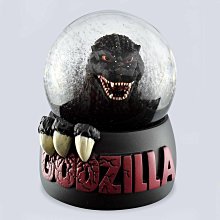 =海神坊=日本 631881 哥吉拉 半身 黑色風暴水晶球 Godzilla 雪球 生日禮物模型場景擺飾人偶公仔經典收藏