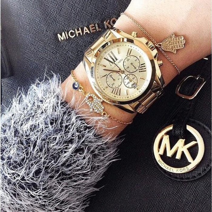 直購#MK手錶 女生手錶 MK玫瑰金 金色手錶  MK5799