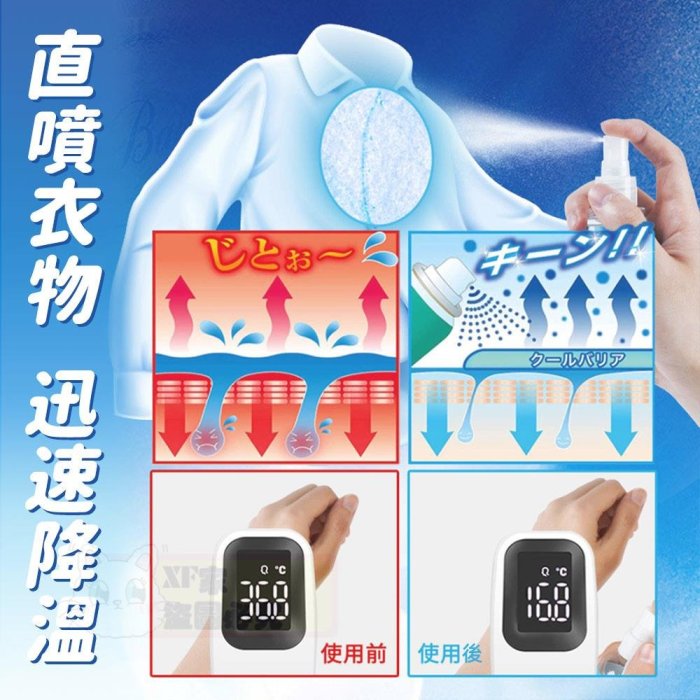 冰涼噴霧 50ml 日本品牌 人體冰涼噴霧 衣物涼感噴霧 降溫神器 消暑神器 清涼噴霧 涼感噴霧 降溫噴霧 急凍噴霧