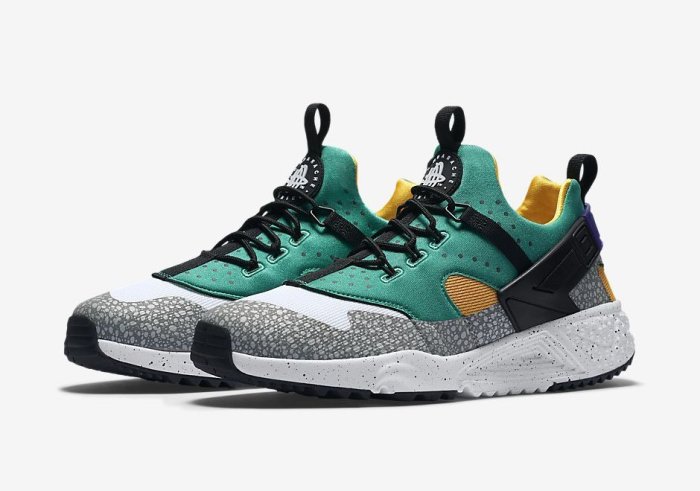 =CodE= NIKE AIR HUARACHE UTILITY PRM 3M反光慢跑鞋(白綠)806979-103 男