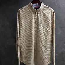 CA 美國品牌 TOMMY HILFIGER 條紋 純棉 長袖襯衫 XL號 一元起標無底價Q584