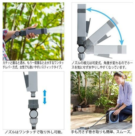日本Takagi 20m灑水器 水管組 洗車 園藝 RM1220GY