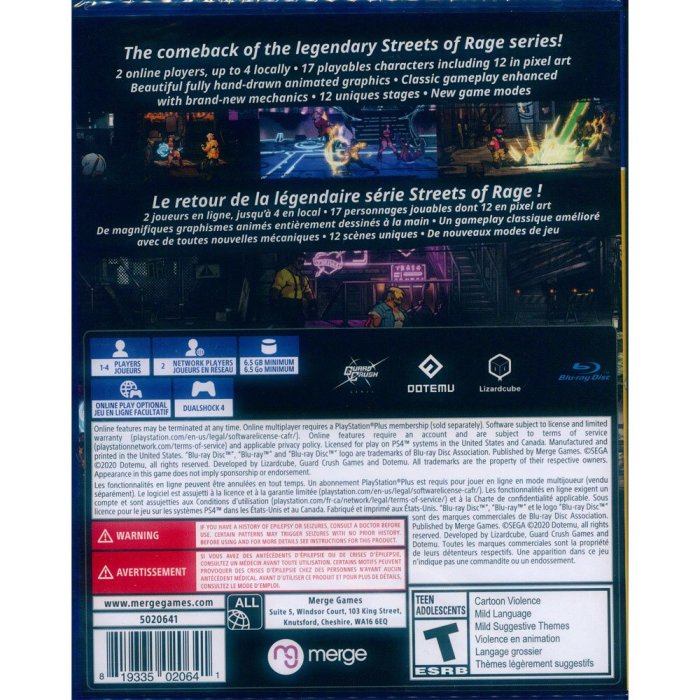 【一起玩】PS4 格鬥三人組 4 英文美版 Streets of Rage 4